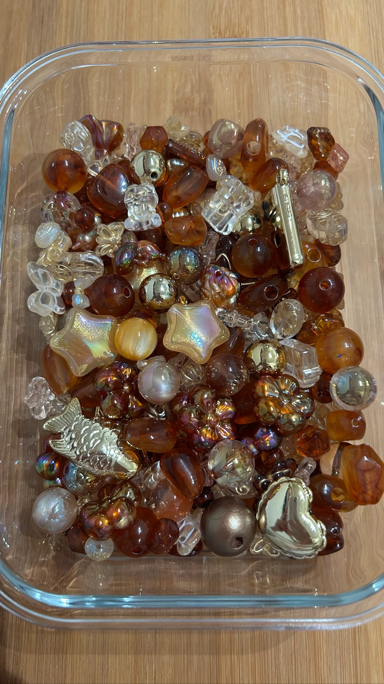 Amber acryl kralen 600ml – photo 4